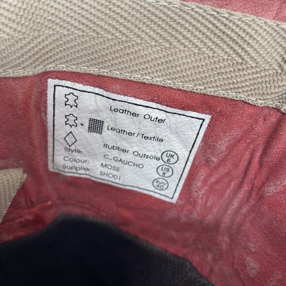 Joules Leather Riding Boots Embroidered Distressed Tan Women's Size US 8 UK 6 - Picture 9 of 10